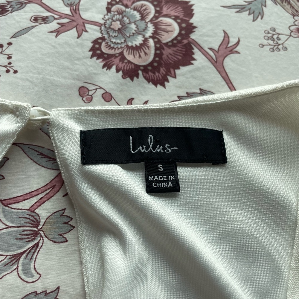 Lulus Sweeten The Occasion Boho White Embroidered Maxi Dress Bridal Maternity - Picture 6 of 8